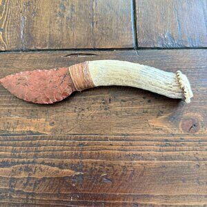 Stone Knife with Antler Handle